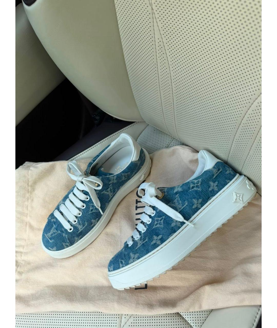 LOUIS VUITTON Голубые кеды, фото 3