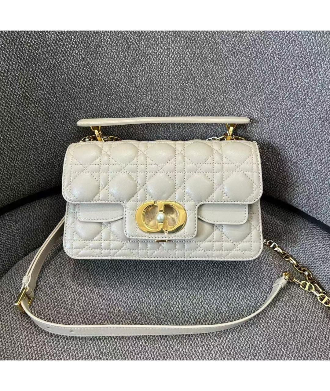 CHRISTIAN DIOR Белая кожаная сумка через плечо, фото 2