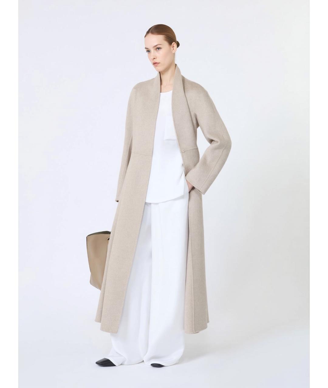 MAX MARA Белые шелковые брюки широкие, фото 2
