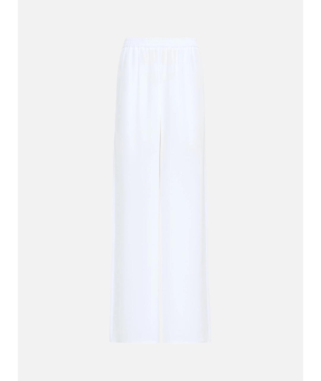 MAX MARA Белые шелковые брюки широкие, фото 1