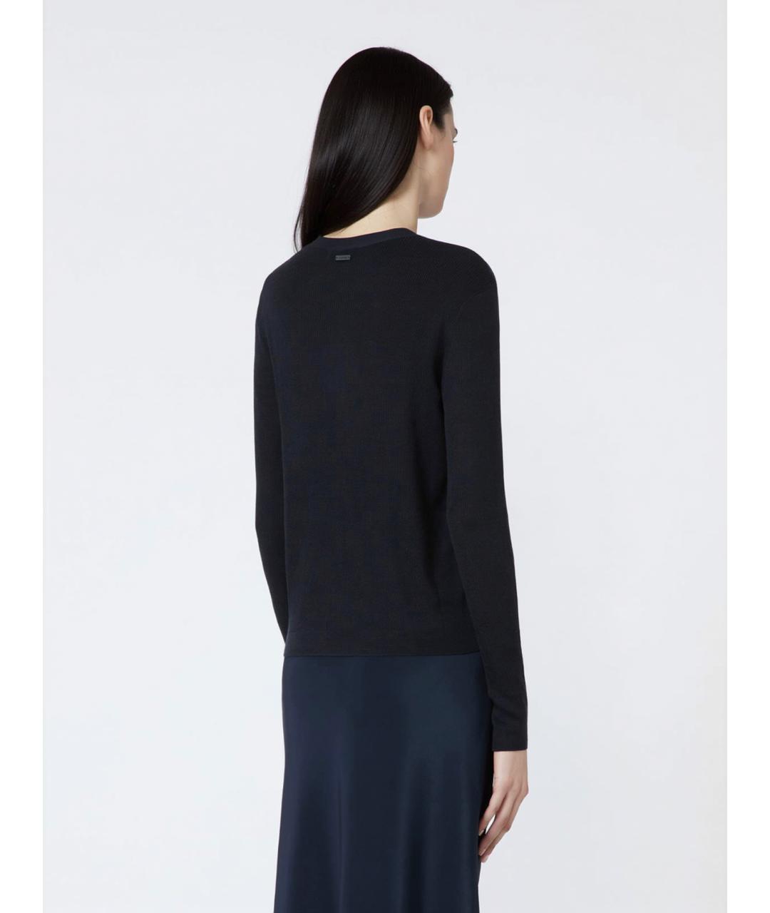 MAX MARA Темно-синий шелковый кардиган, фото 4