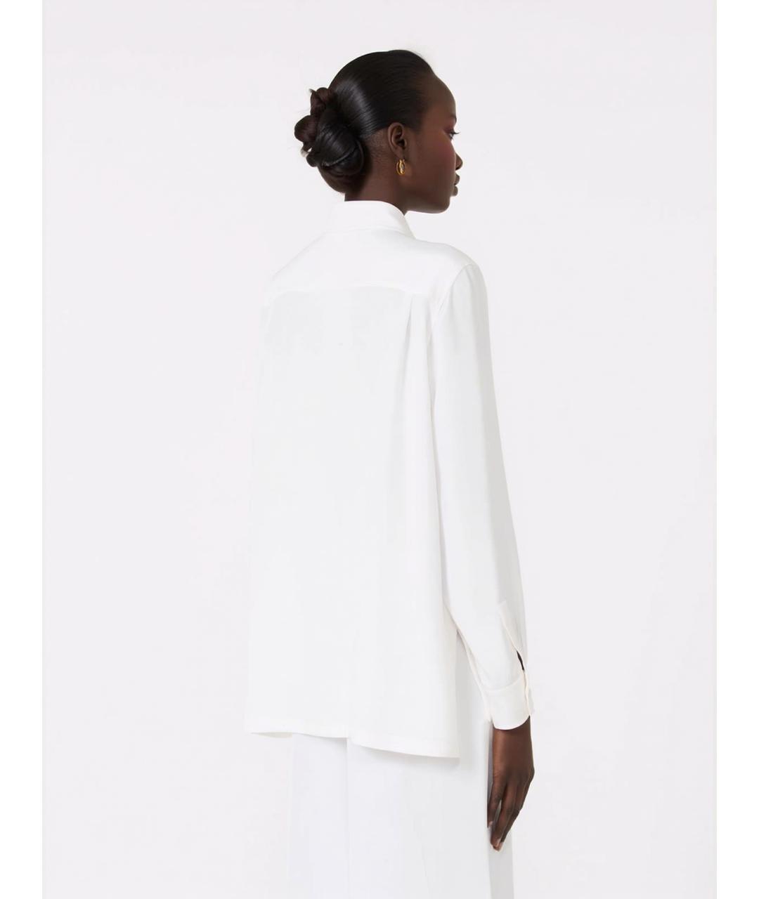 MAX MARA Белая шелковая рубашка, фото 4