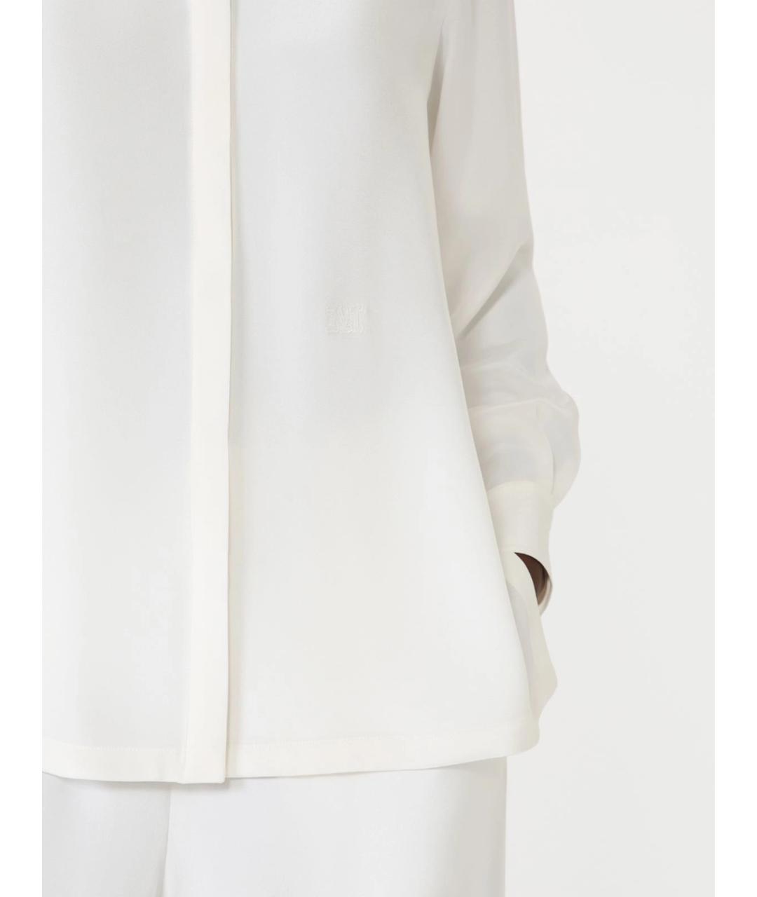 MAX MARA Белая шелковая рубашка, фото 5