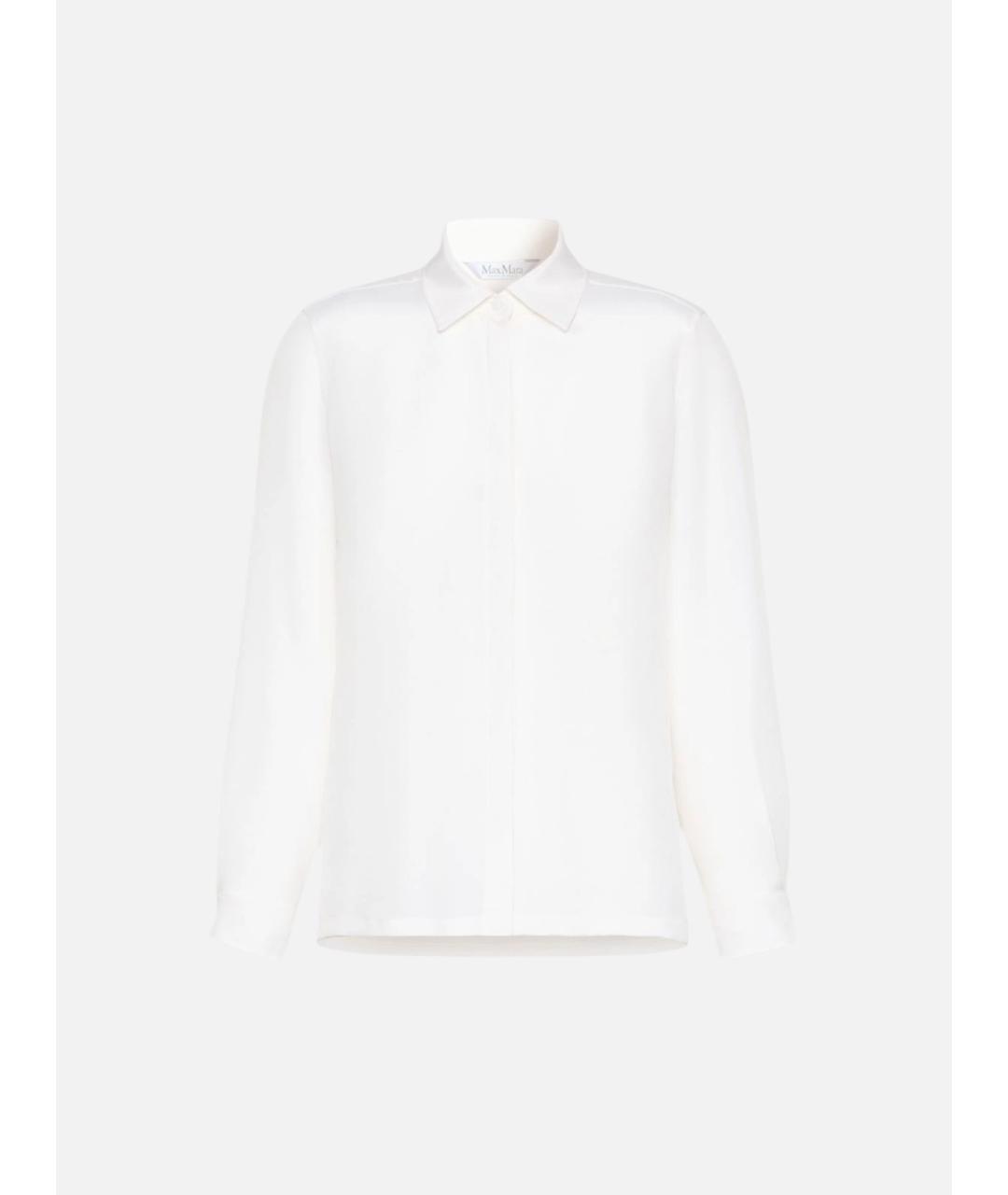 MAX MARA Белая шелковая рубашка, фото 1