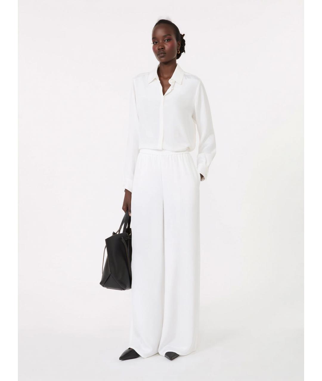 MAX MARA Белая шелковая рубашка, фото 2