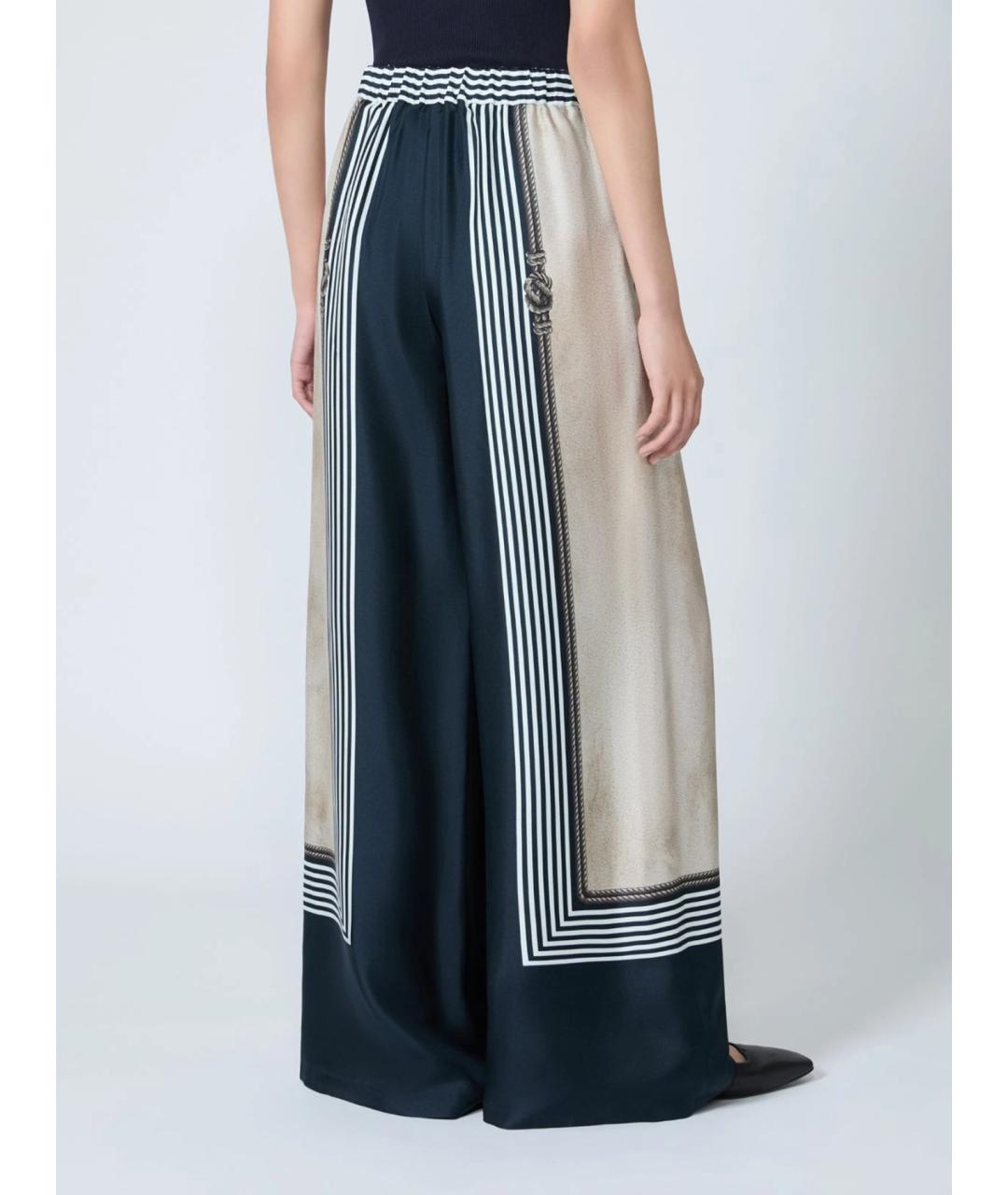 MAX MARA Мульти шелковые брюки широкие, фото 4