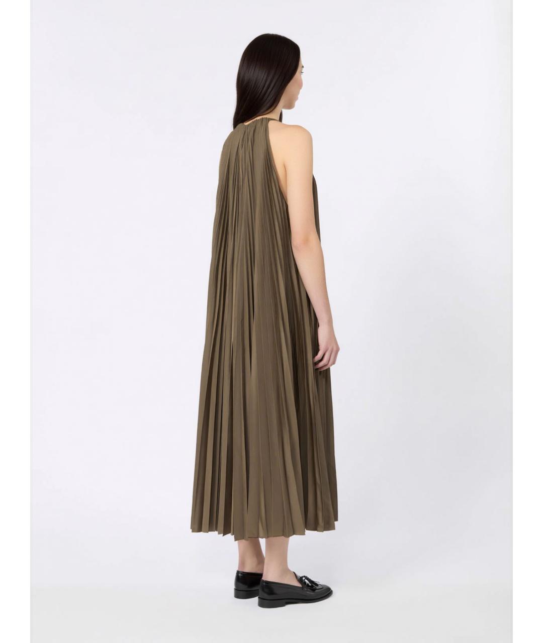 MAX MARA Зеленое полиэстеровое повседневное платье, фото 4