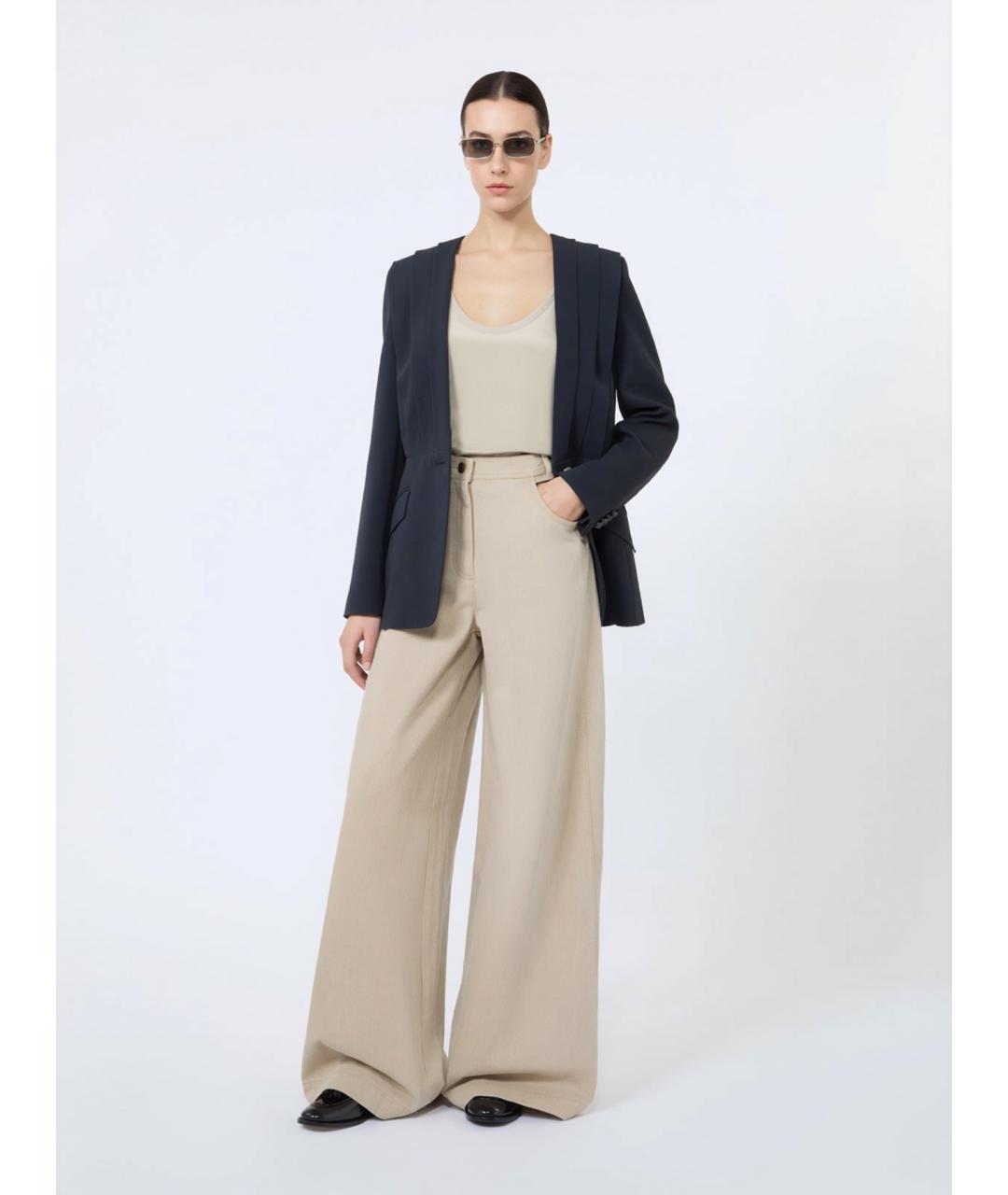 MAX MARA Темно-синий ацетатный жакет/пиджак, фото 2