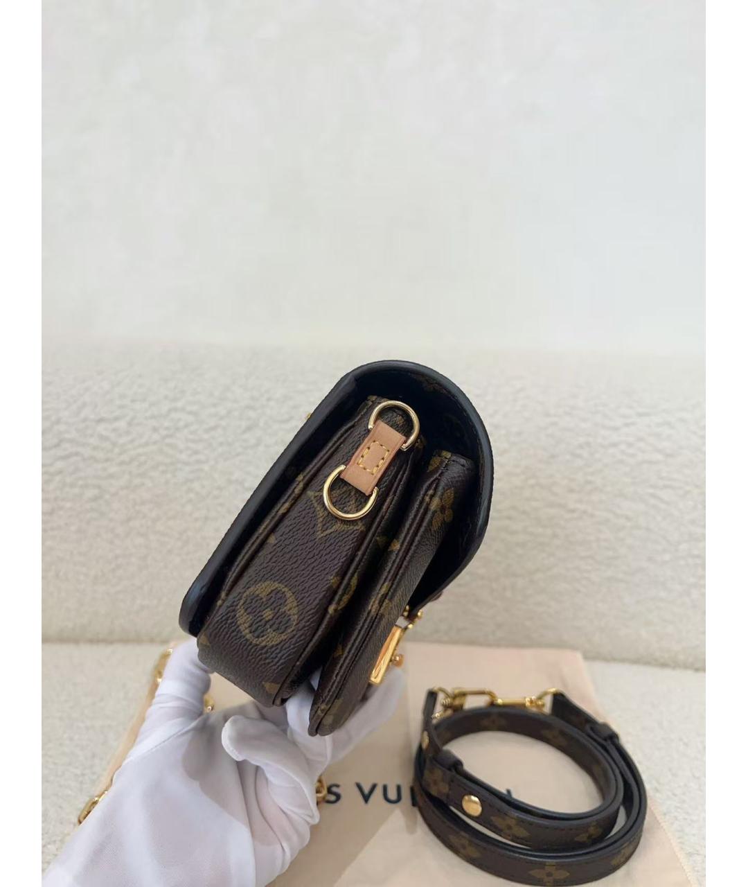 LOUIS VUITTON Коричневая сумка с короткими ручками, фото 4