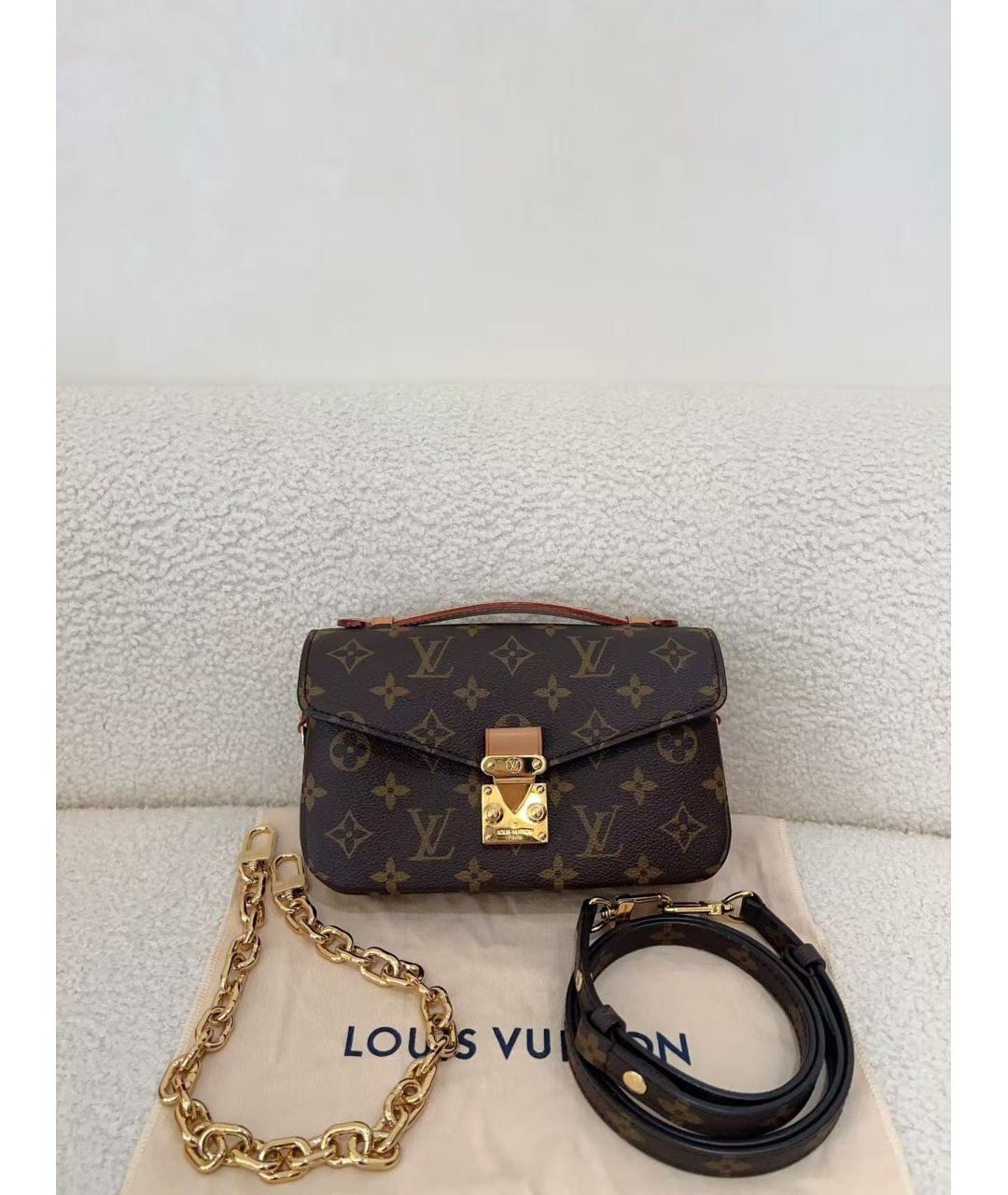 LOUIS VUITTON Коричневая сумка с короткими ручками, фото 7