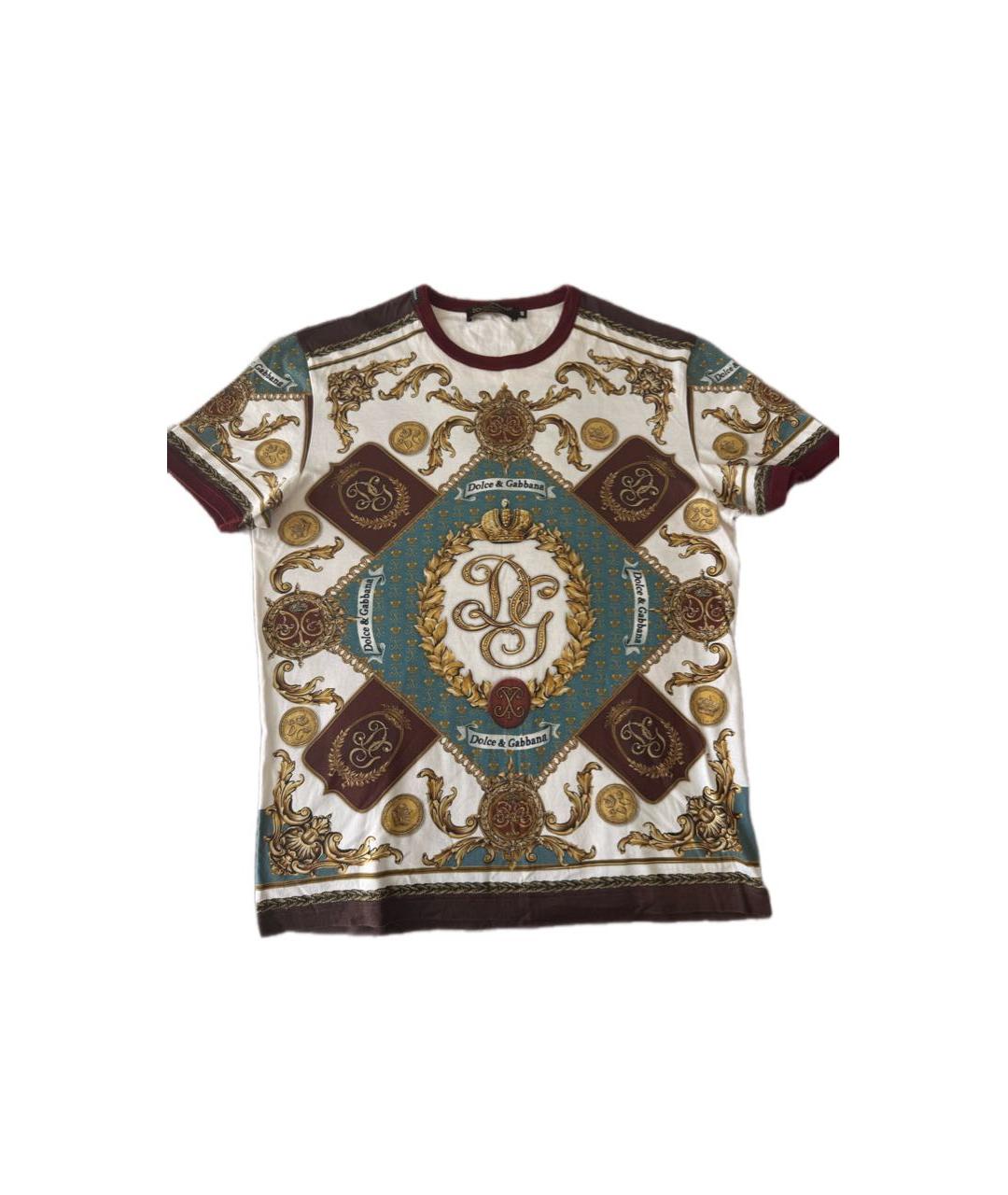 DOLCE&GABBANA Мульти хлопковая футболка, фото 5