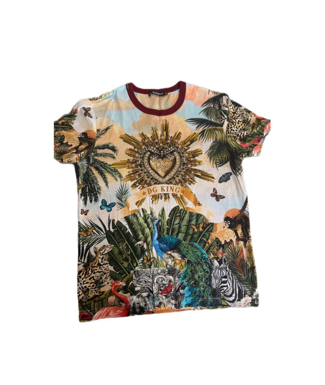 DOLCE&GABBANA Мульти хлопковая футболка, фото 3