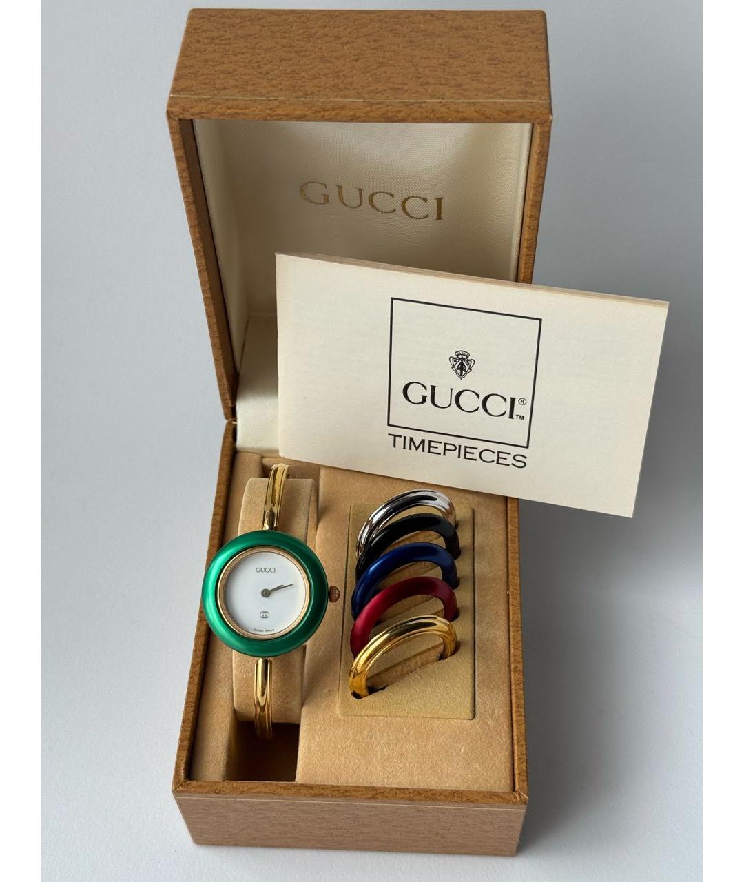 GUCCI Золотые часы, фото 4