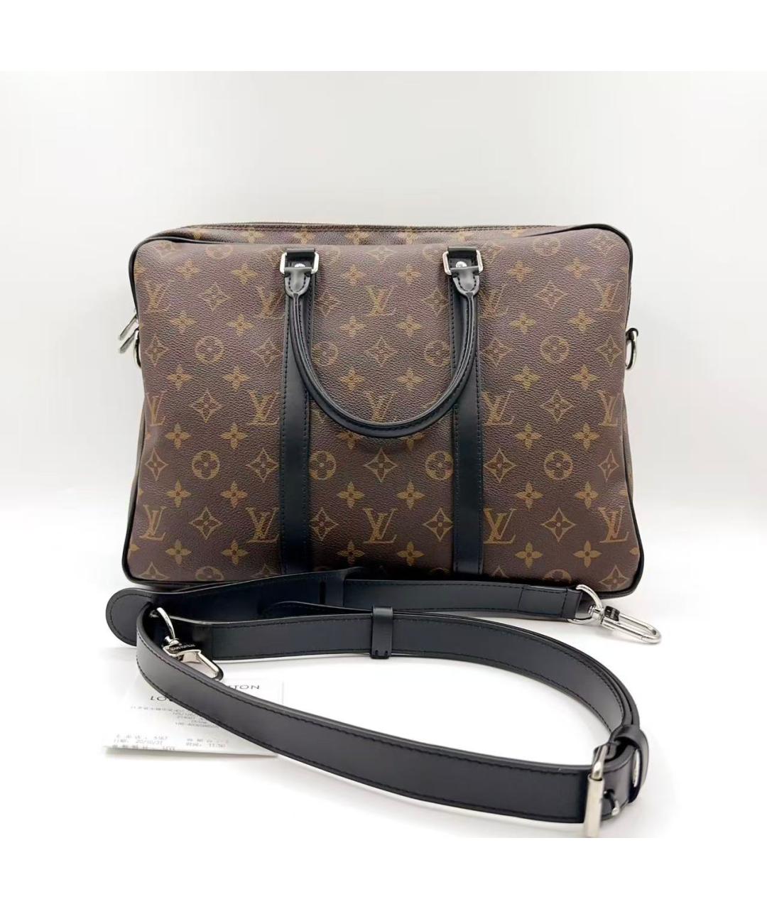 LOUIS VUITTON Коричневая сумка с короткими ручками, фото 2