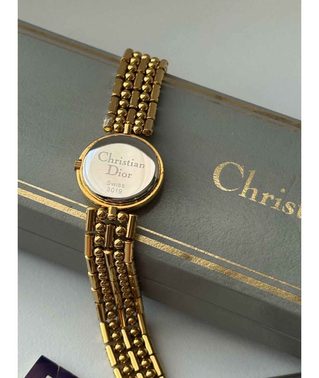 CHRISTIAN DIOR Золотые латунные часы, фото 2
