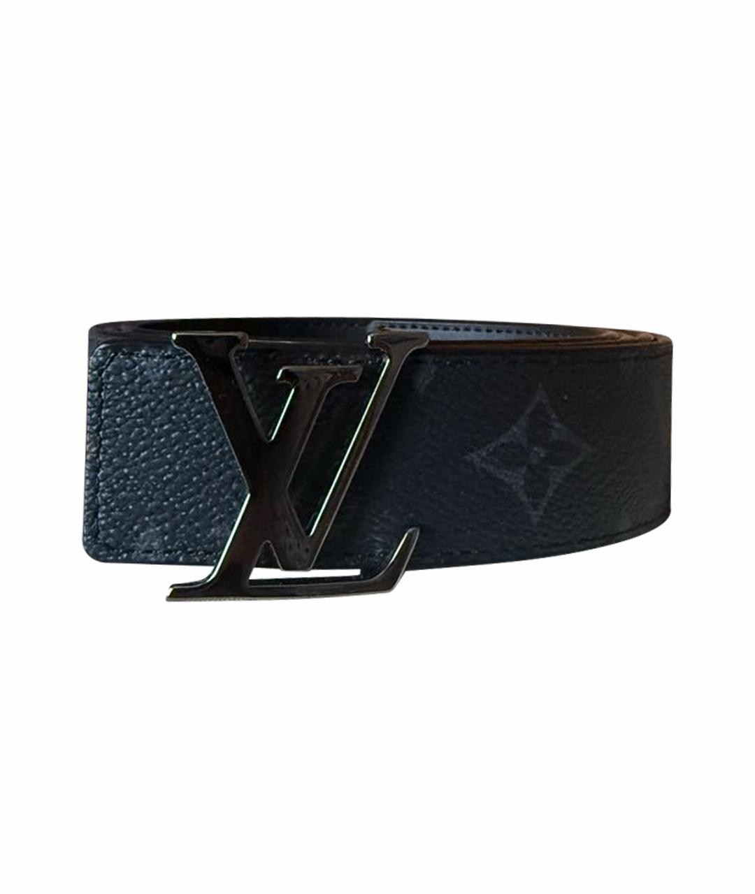 LOUIS VUITTON Черный кожаный ремень, фото 1