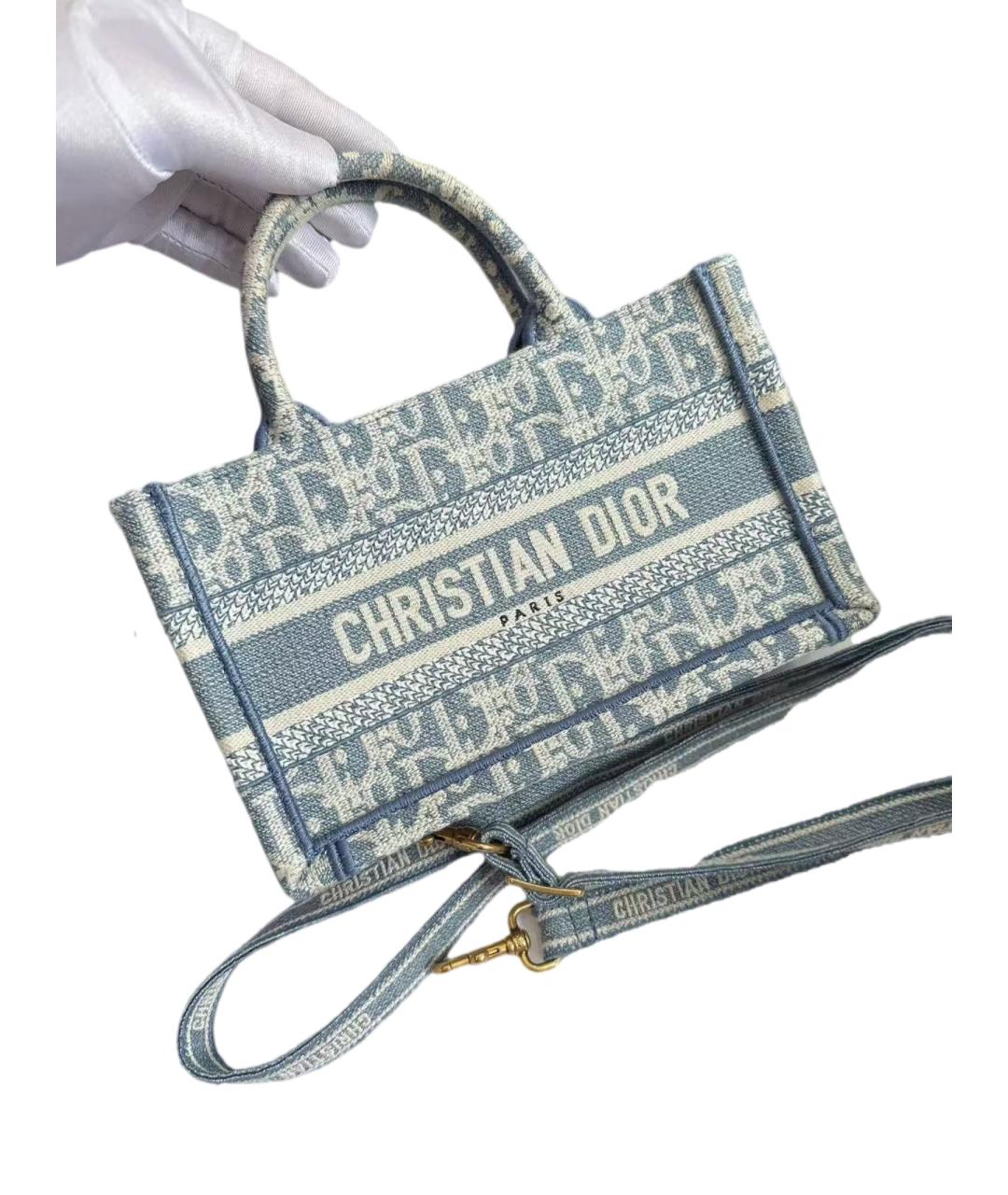 CHRISTIAN DIOR Голубая сумка с короткими ручками, фото 7