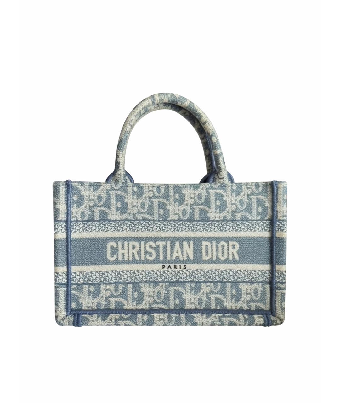 CHRISTIAN DIOR Голубая сумка с короткими ручками, фото 1