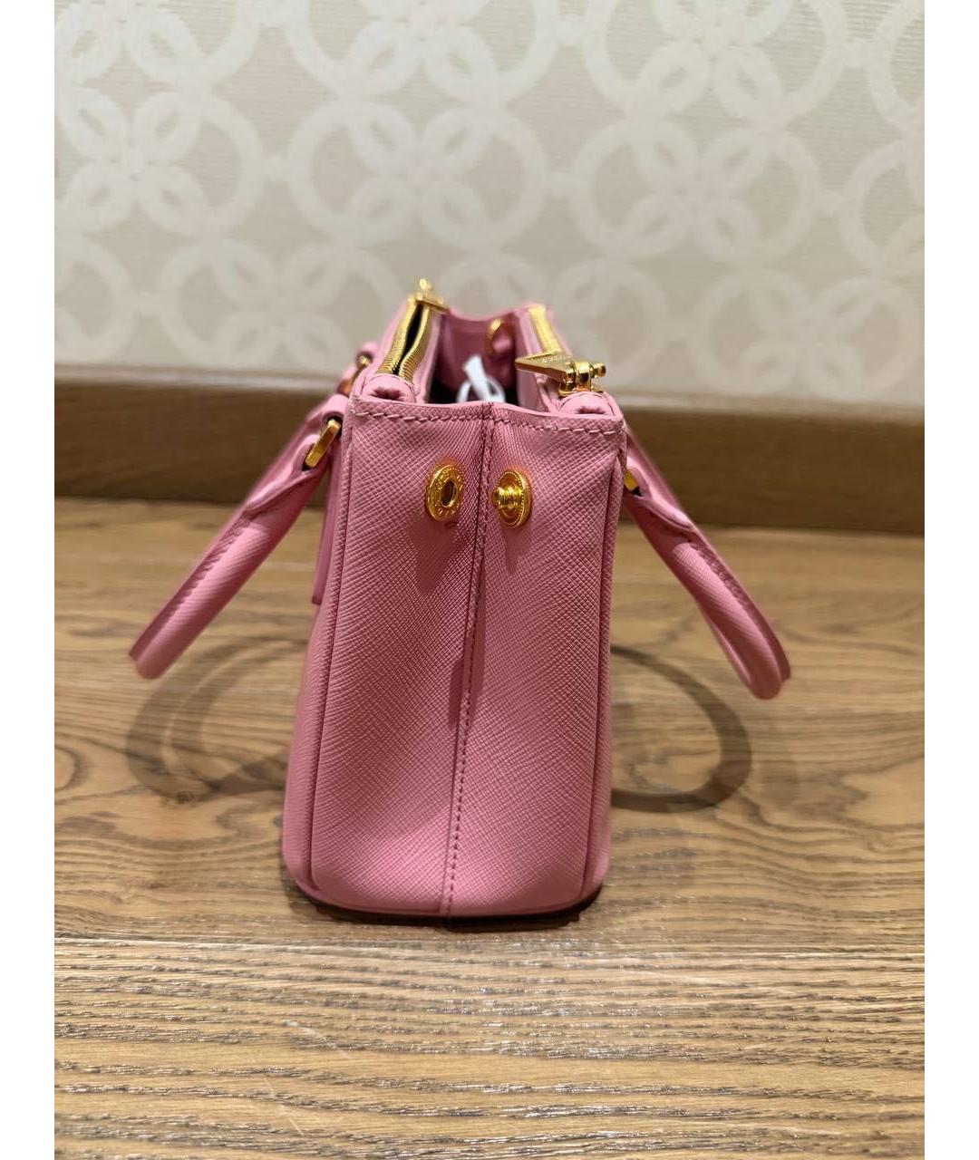PRADA Розовая кожаная сумка тоут, фото 2
