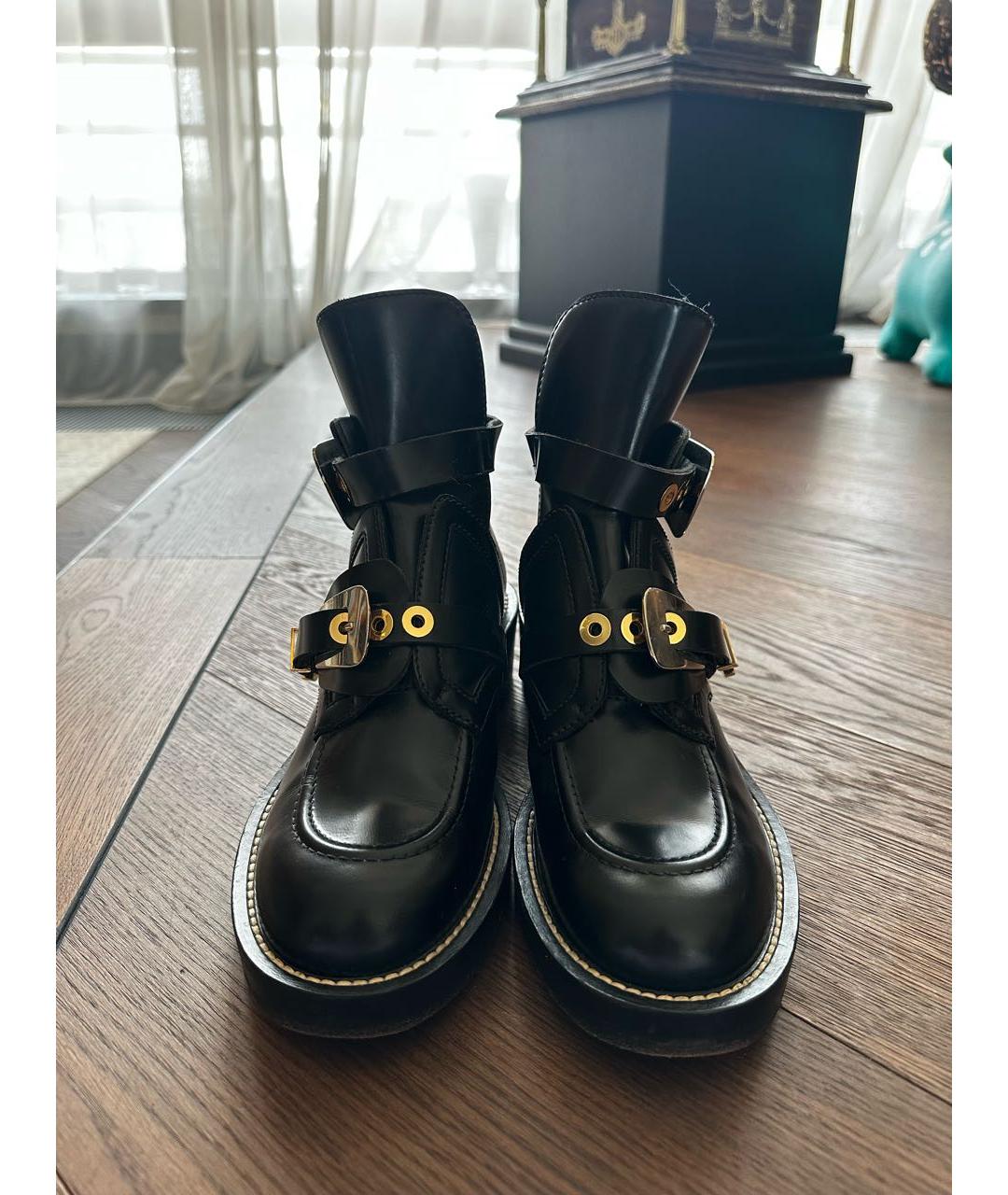BALENCIAGA Черные кожаные ботинки, фото 2