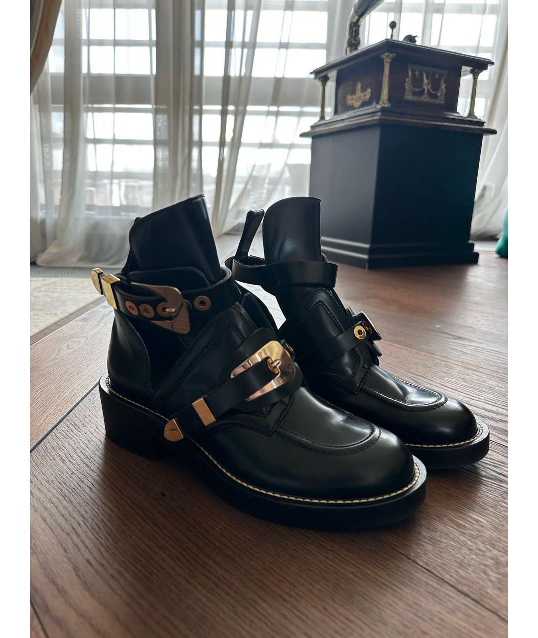 BALENCIAGA Черные кожаные ботинки, фото 7