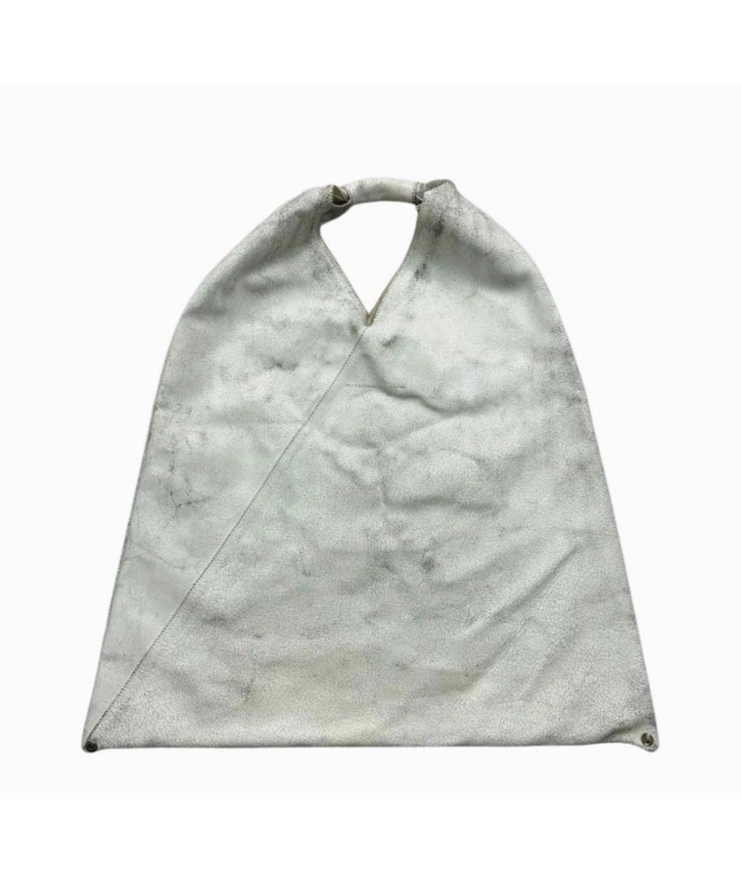 MM6 MAISON MARGIELA Белая кожаная сумка тоут, фото 8
