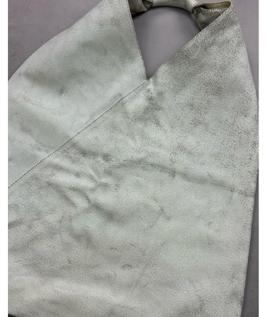 MM6 MAISON MARGIELA Белая кожаная сумка тоут, фото 3