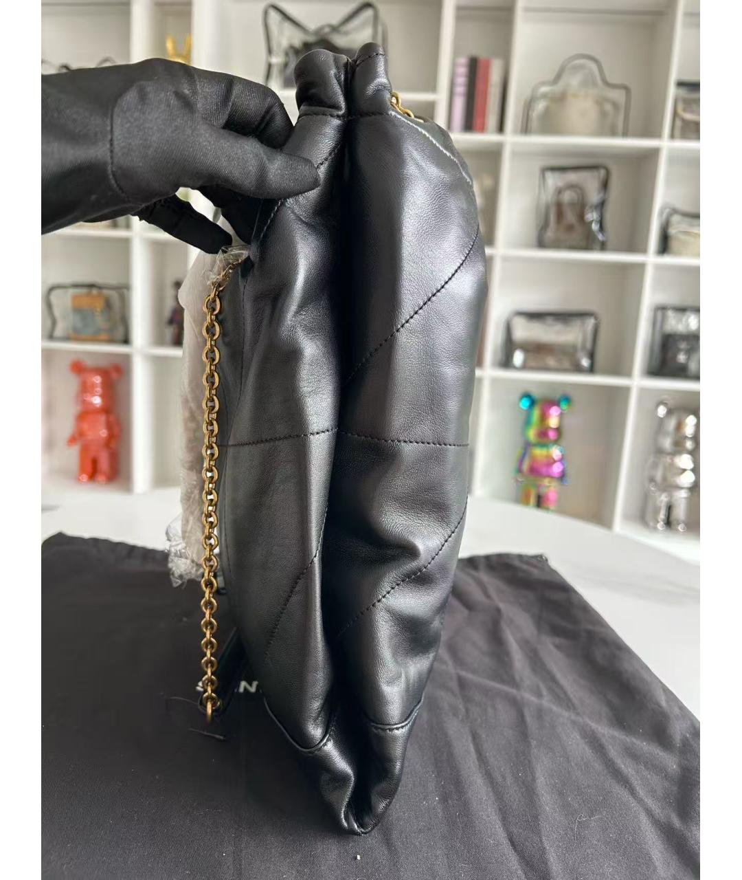 SAINT LAURENT Черная кожаная сумка через плечо, фото 3