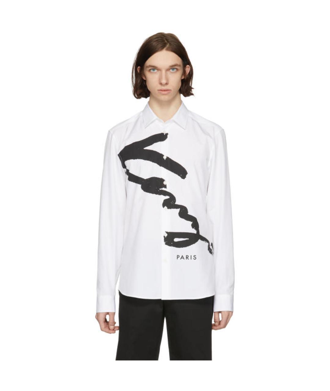 KENZO Белая хлопковая кэжуал рубашка, фото 6