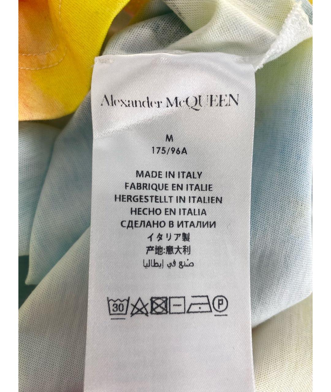 ALEXANDER MCQUEEN Мульти хлопковая футболка, фото 4