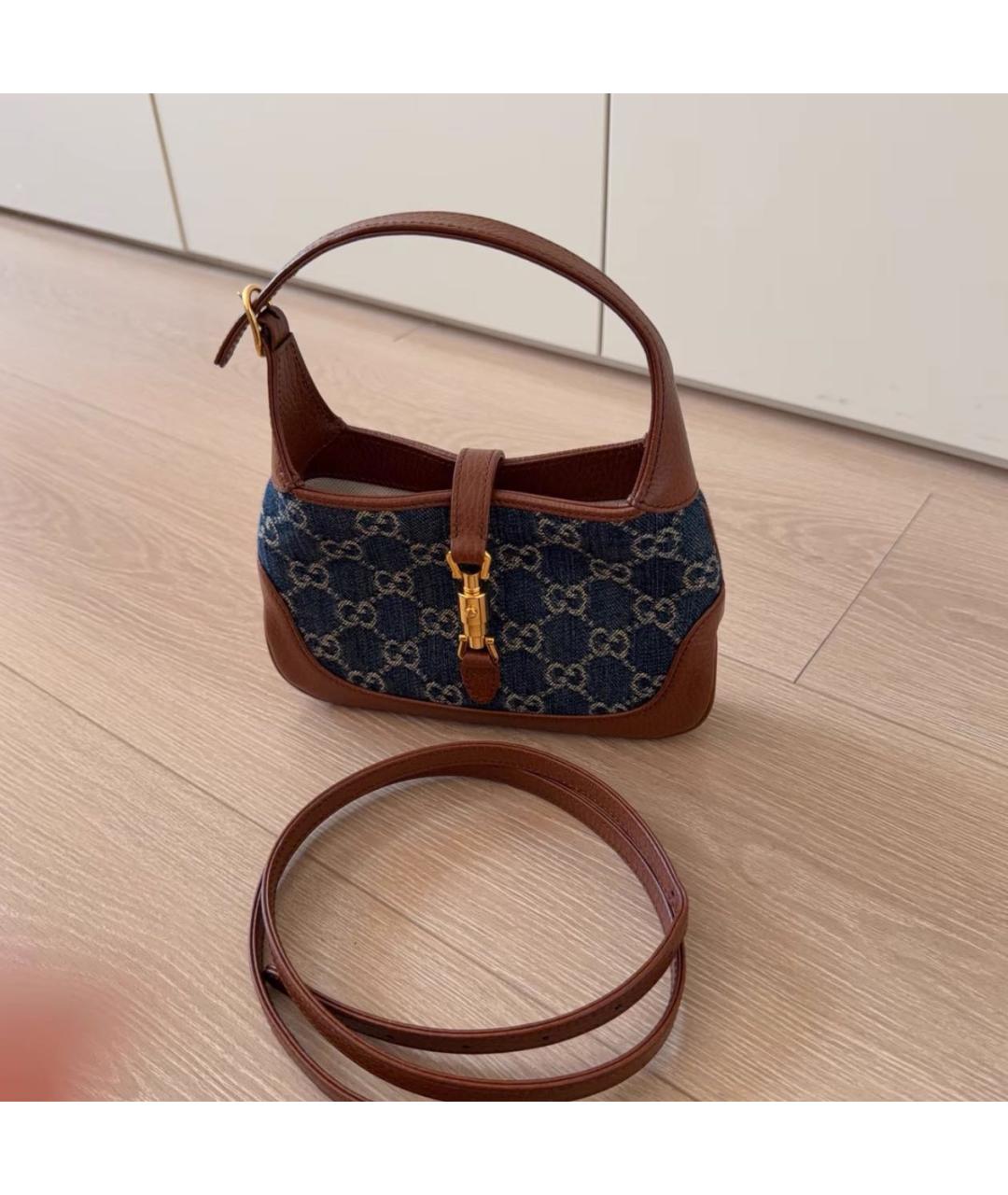 GUCCI Синяя сумка с короткими ручками, фото 3