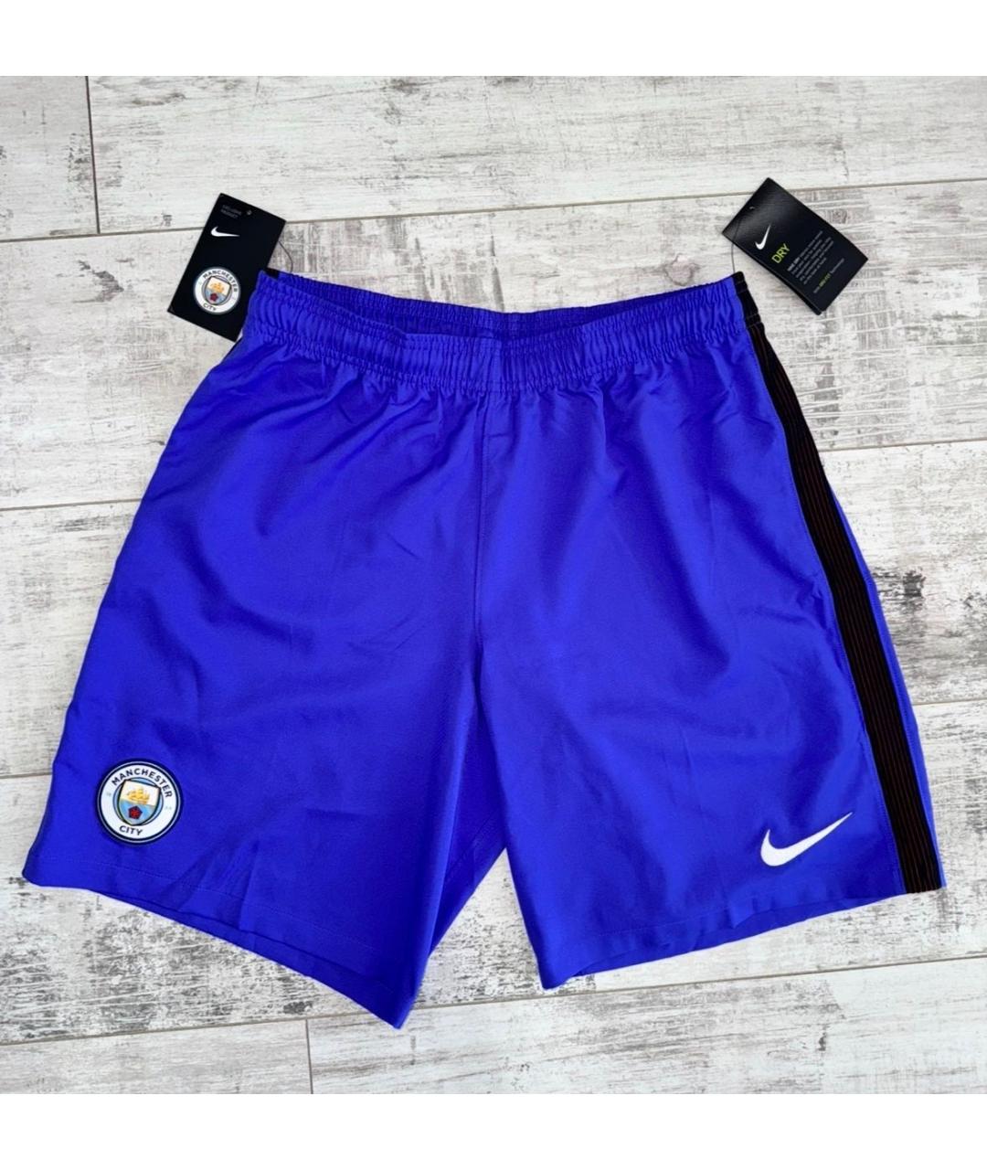 NIKE Синие полиэстеровые шорты, фото 4