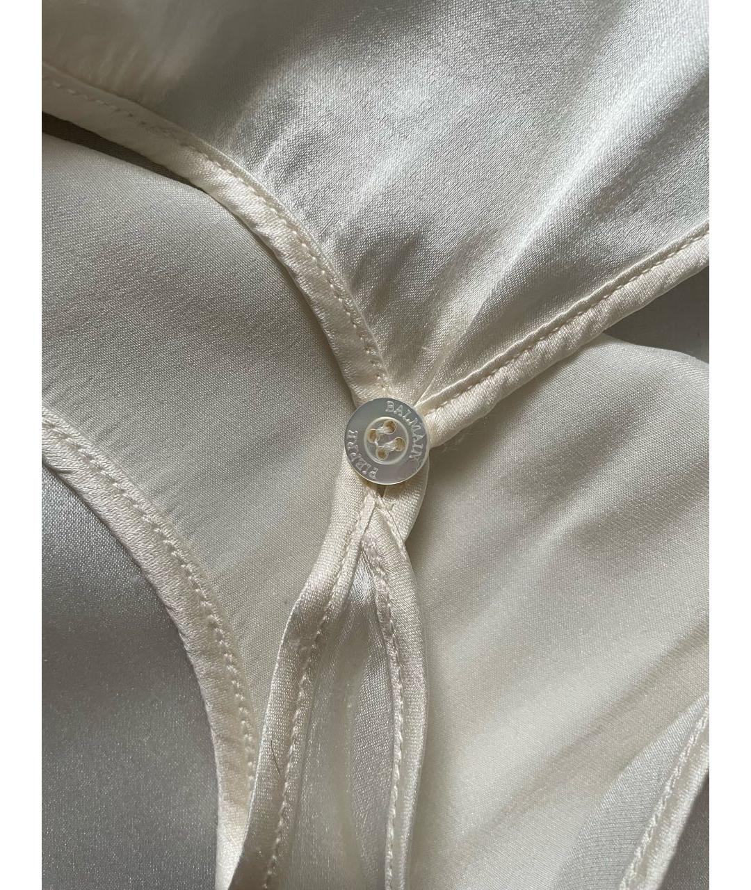 PIERRE BALMAIN Белая шелковая майка, фото 4