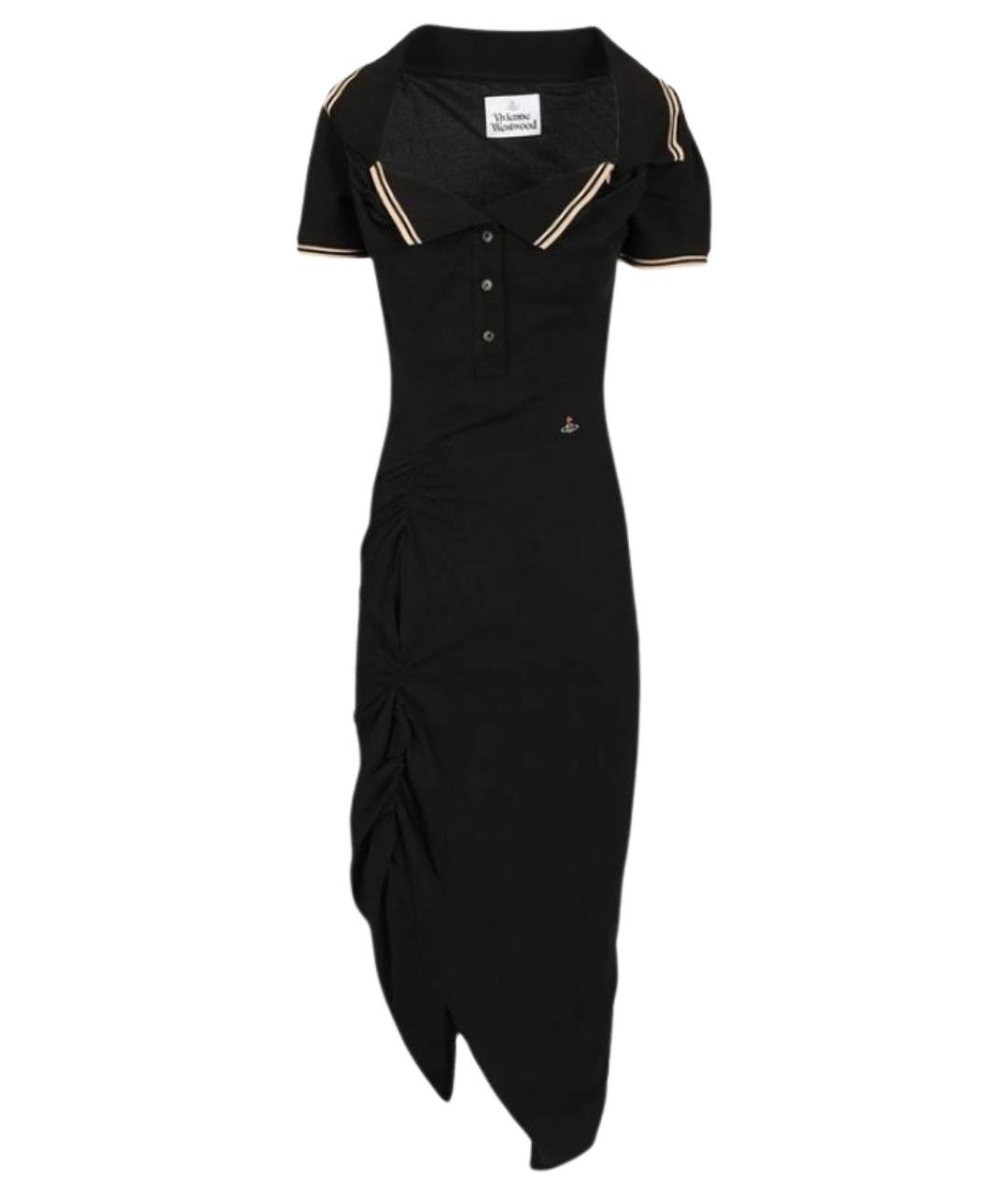 VIVIENNE WESTWOOD Черное хлопковое повседневное платье, фото 1