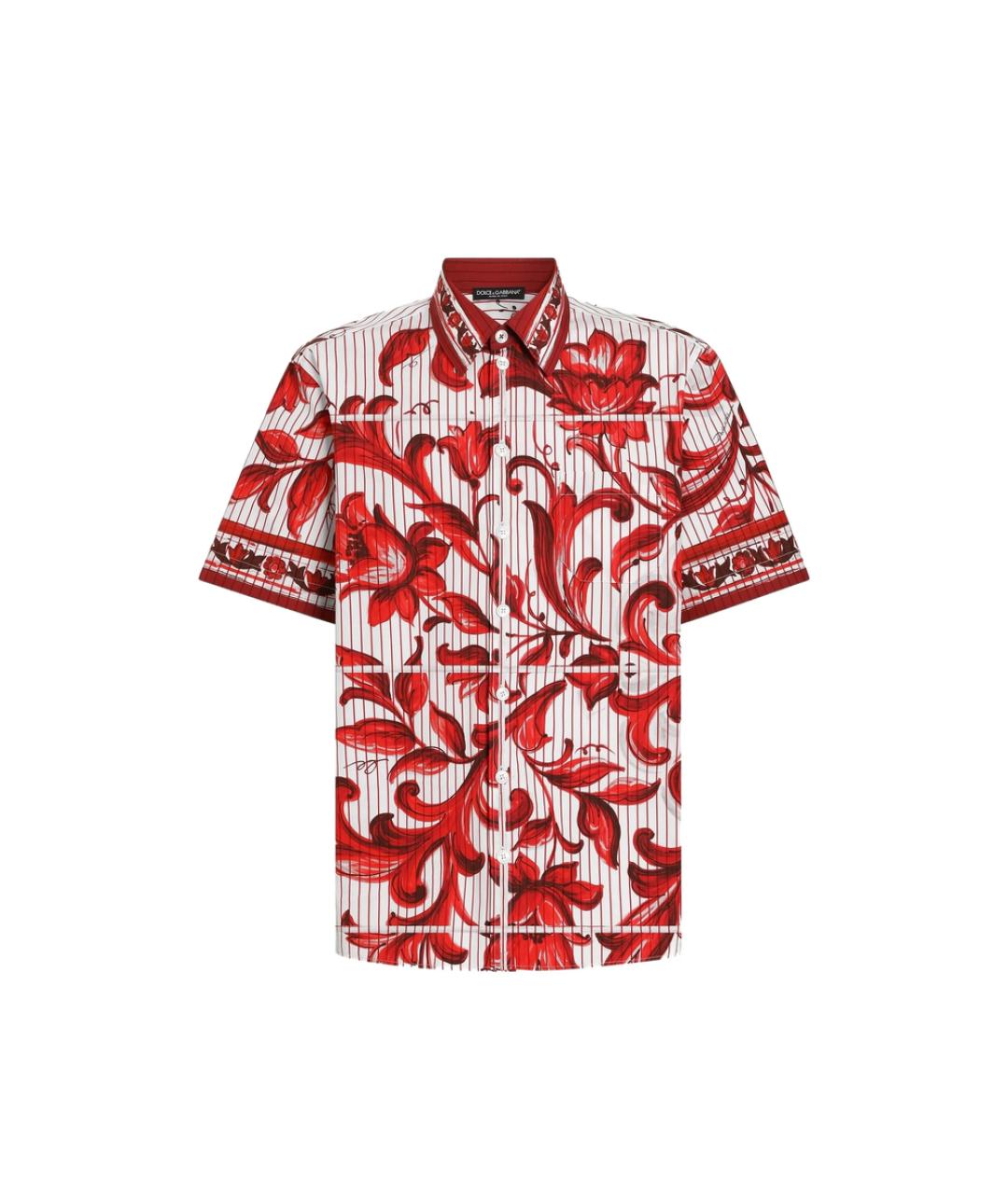 DOLCE&GABBANA Красная хлопковая кэжуал рубашка, фото 1