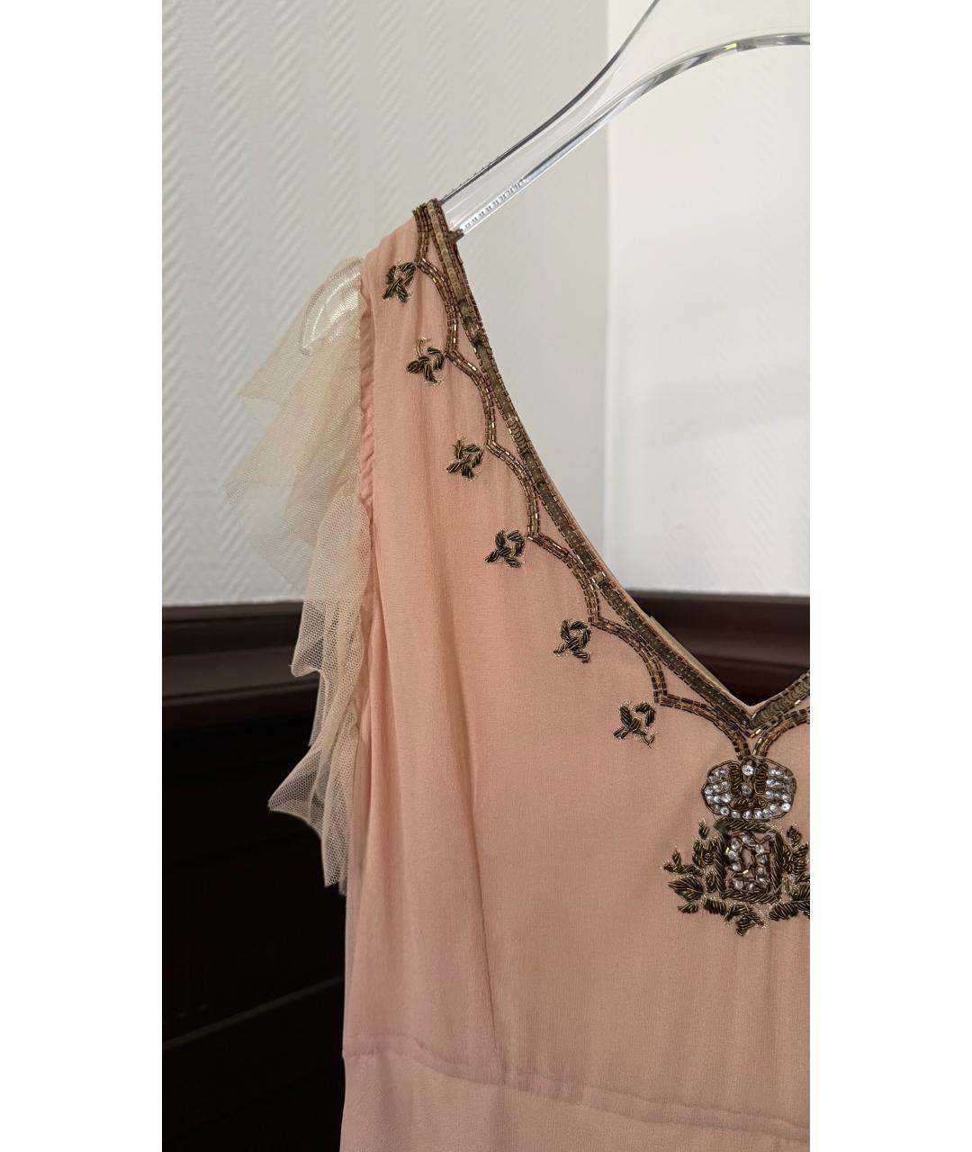 JOHN GALLIANO Бежевое вечернее платье, фото 4