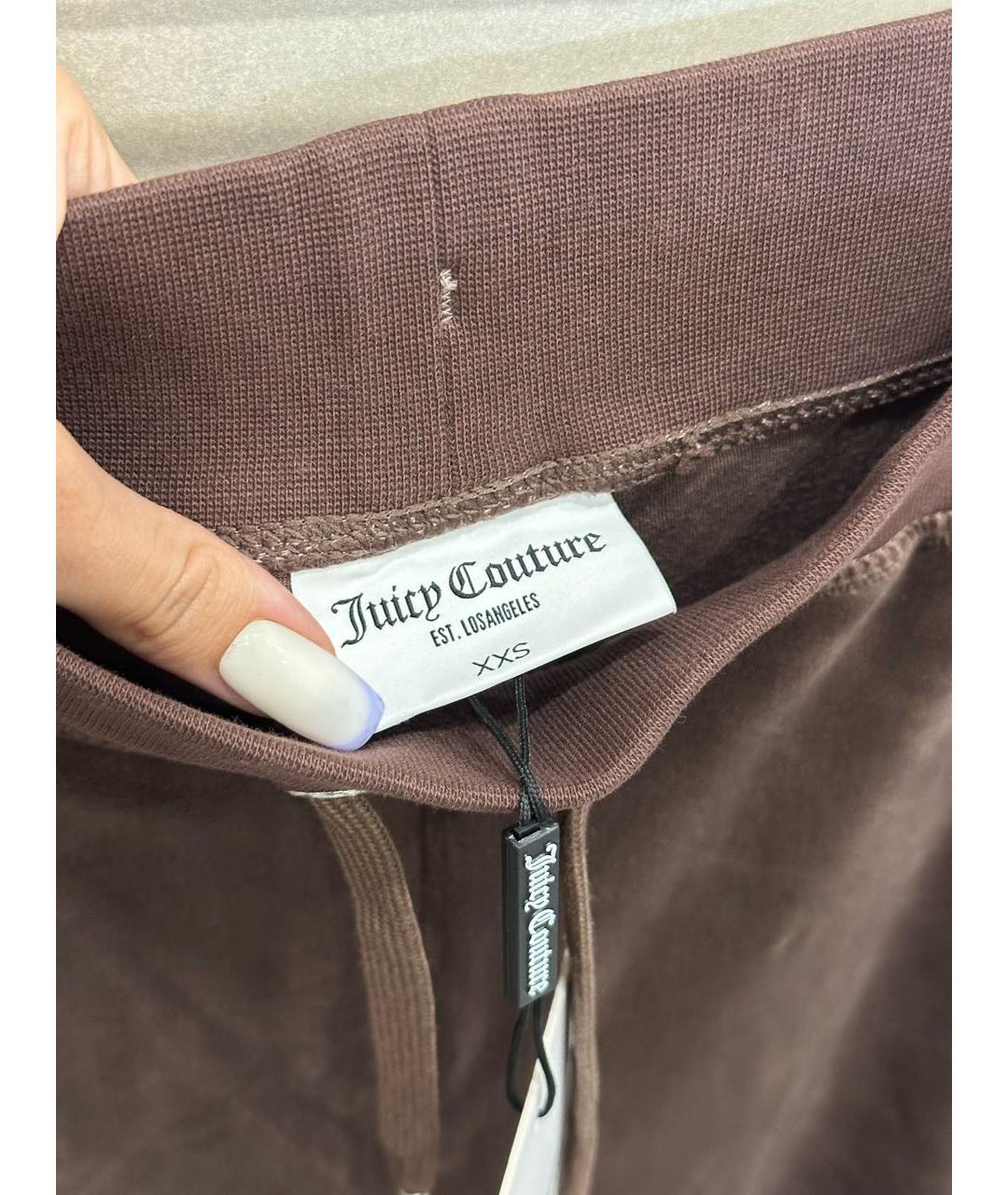 JUICY COUTURE Коричневый велюровый костюм с брюками, фото 8