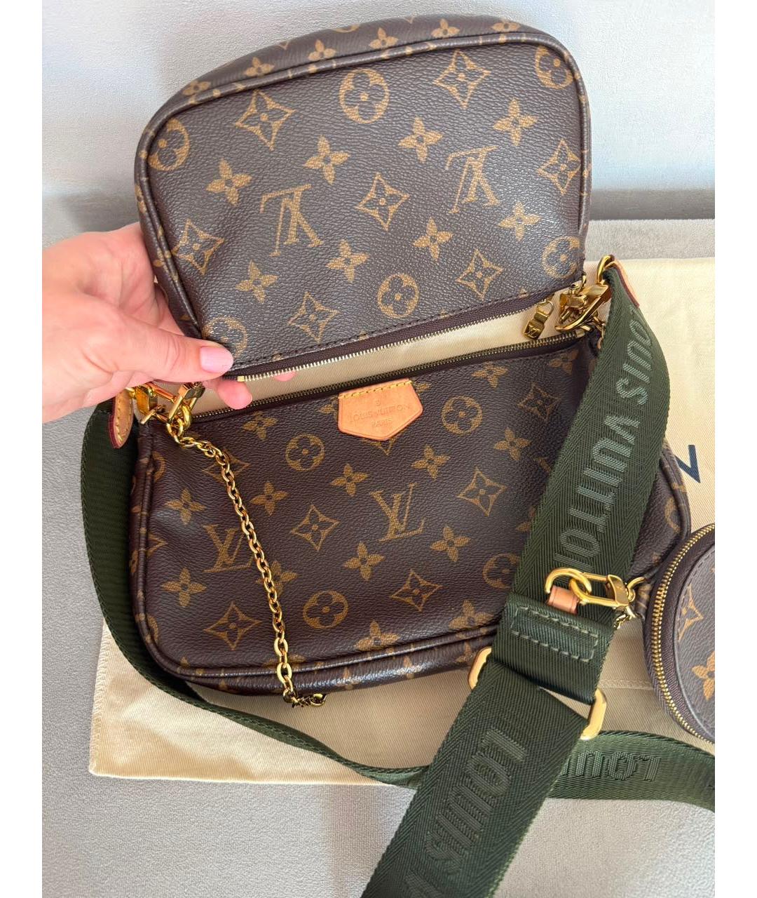 LOUIS VUITTON Коричневая сумка через плечо, фото 7
