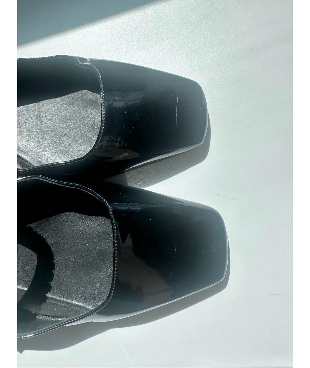 JIMMY CHOO Черные балетки из лакированной кожи, фото 6