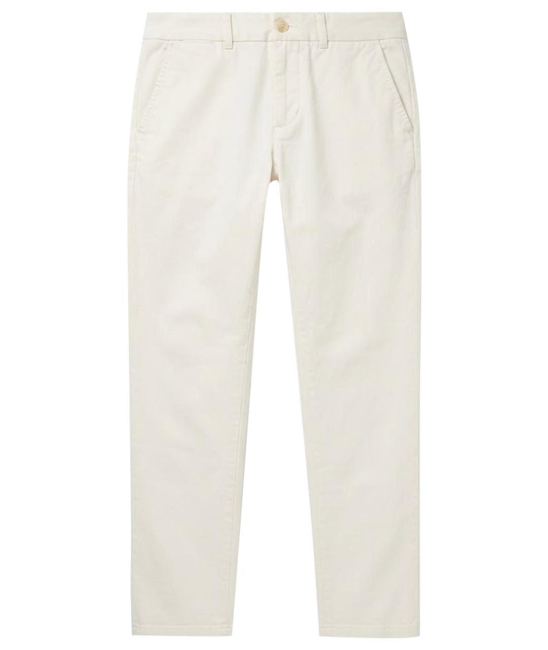 WEEKEND MAX MARA Белые хлопко-эластановые брюки узкие, фото 1