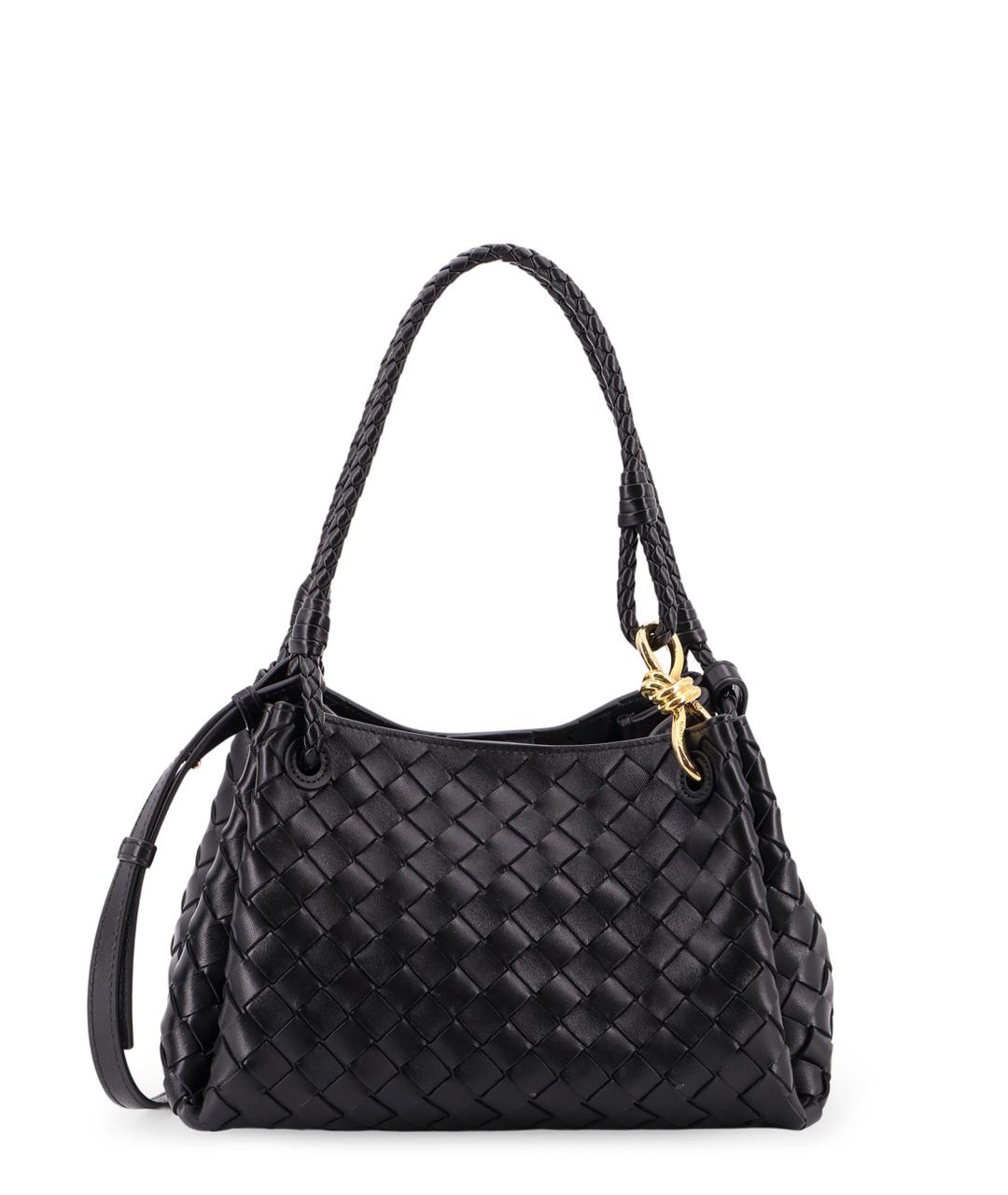 BOTTEGA VENETA Черная кожаная сумка тоут, фото 1