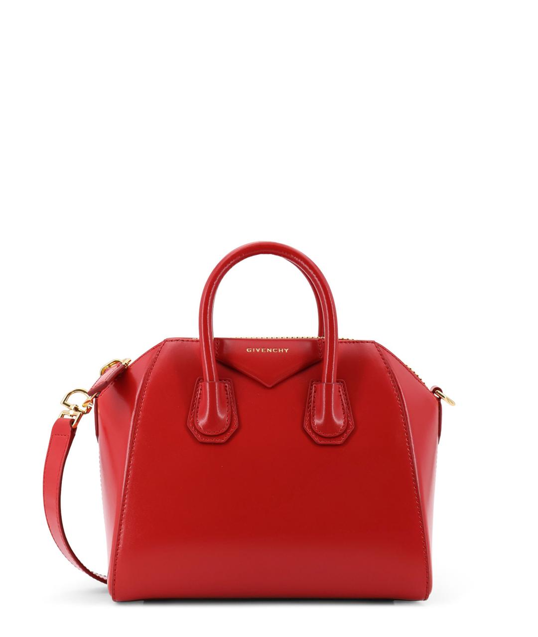 GIVENCHY Красная кожаная сумка тоут, фото 1