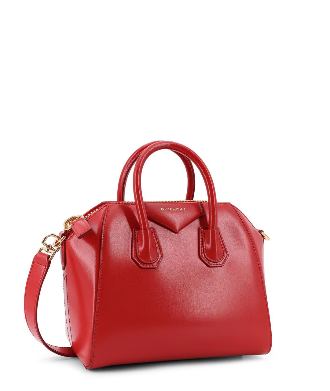 GIVENCHY Красная кожаная сумка тоут, фото 3