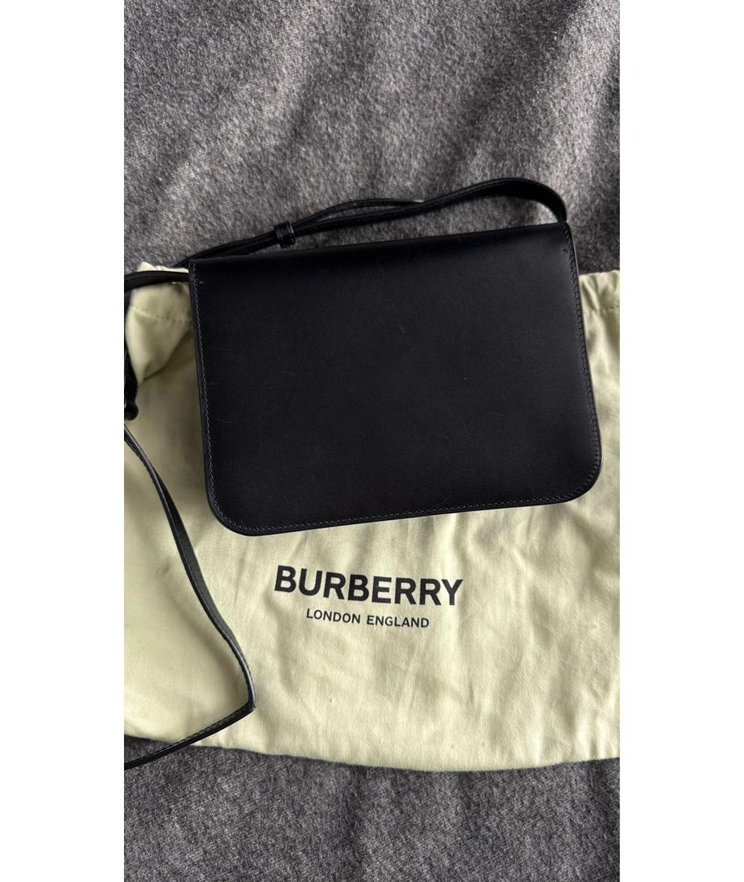BURBERRY Черная кожаная сумка через плечо, фото 3