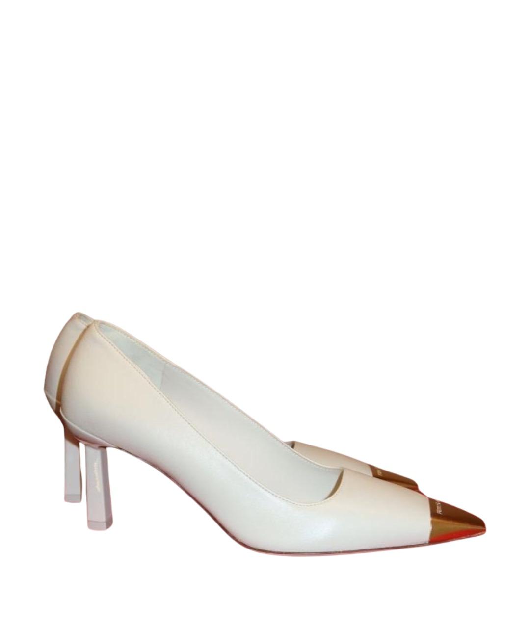 FERRAGAMO Бежевые кожаные туфли, фото 1