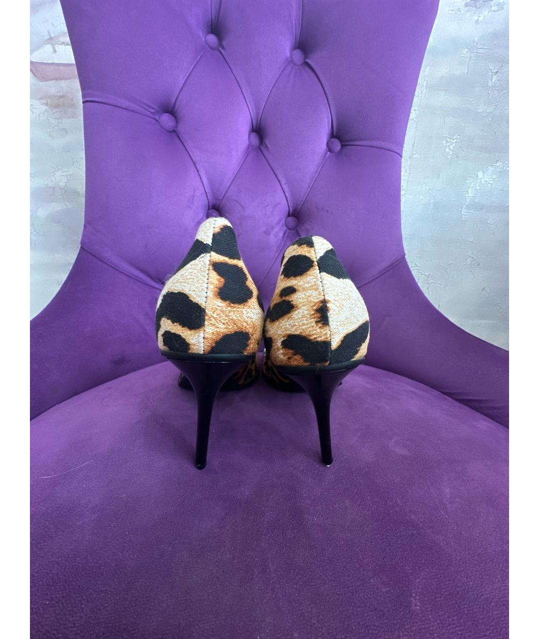 CHRISTIAN DIOR Мульти текстильные туфли, фото 4