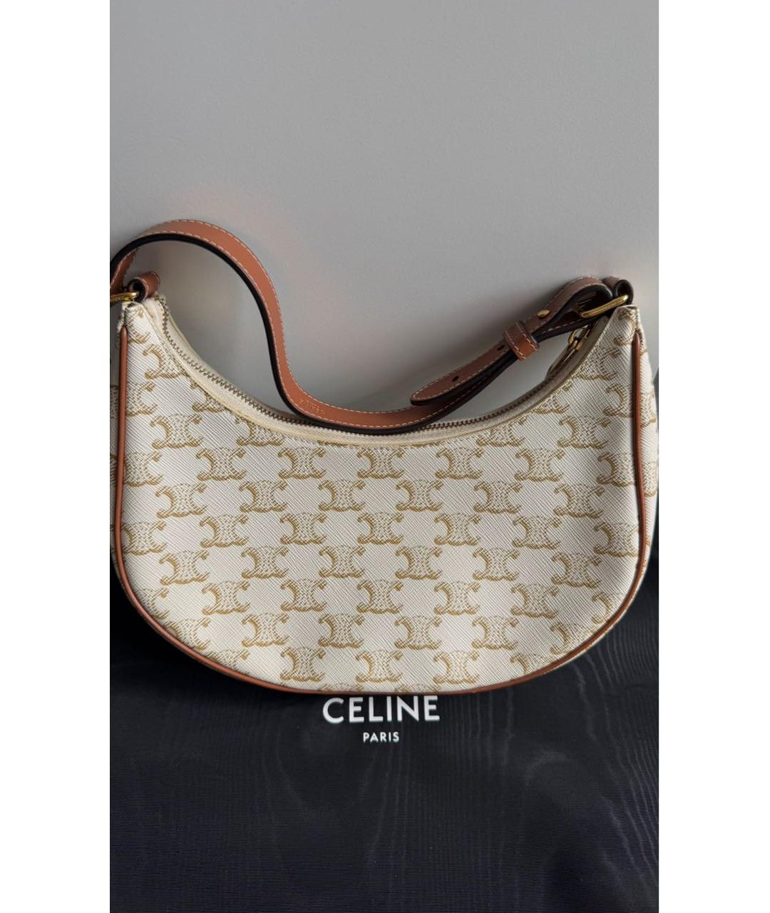 CELINE Бежевая сумка через плечо, фото 3