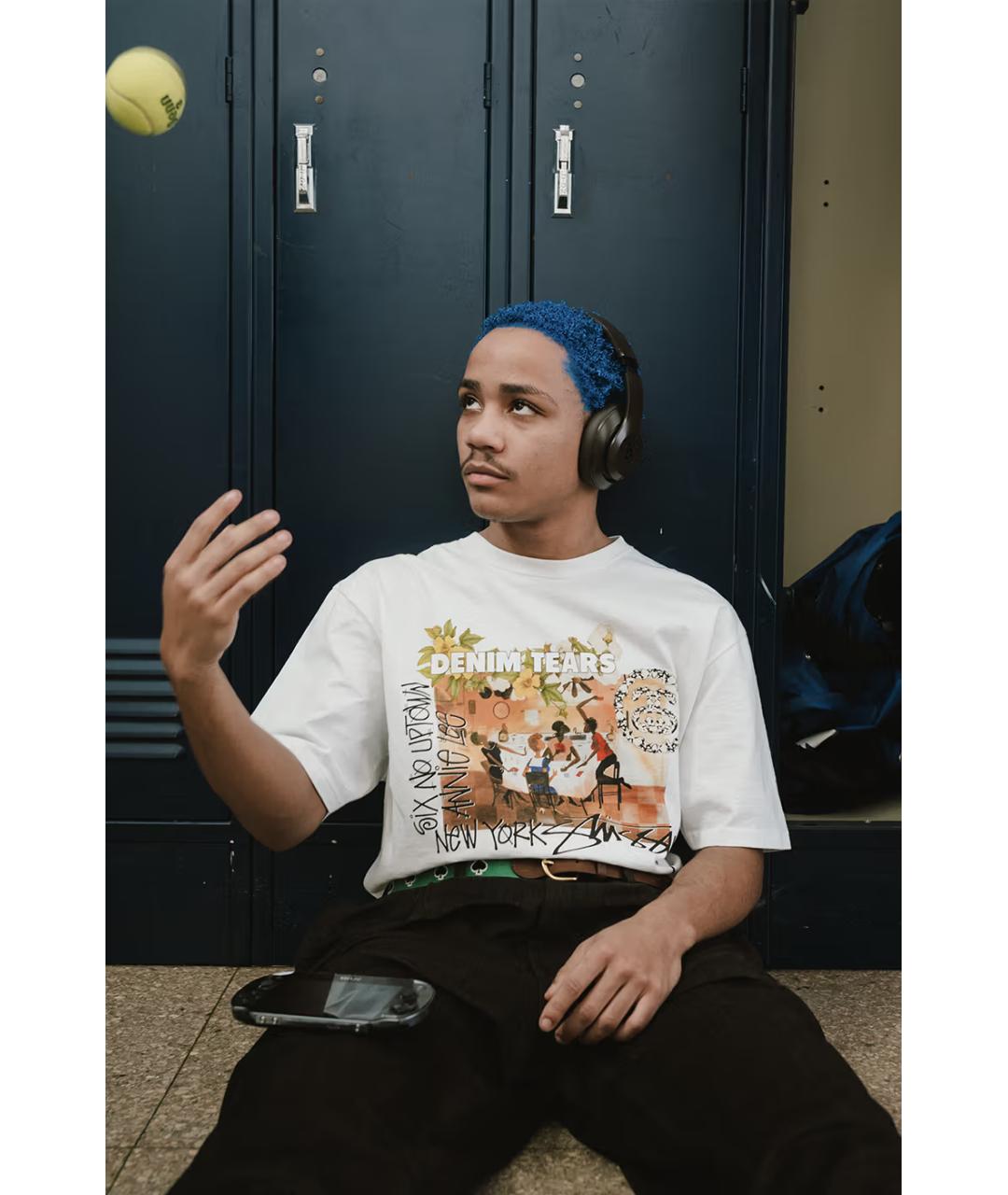 STUSSY Белая хлопковая футболка, фото 6