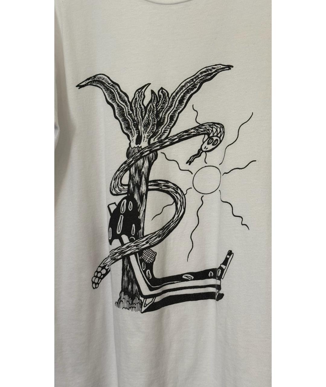 SAINT LAURENT Белая футболка, фото 3