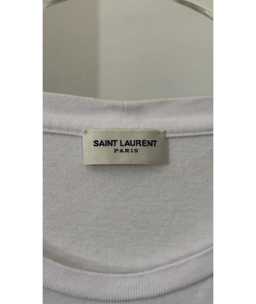 SAINT LAURENT Белая футболка, фото 4